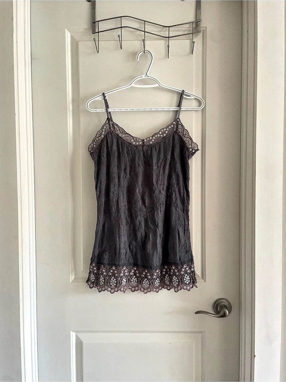 Lace Trim Camisole in Gray Like New